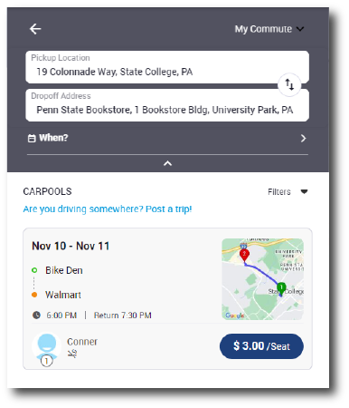 Carpool Matches