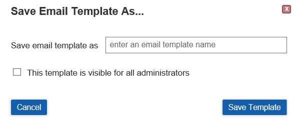 admin email template